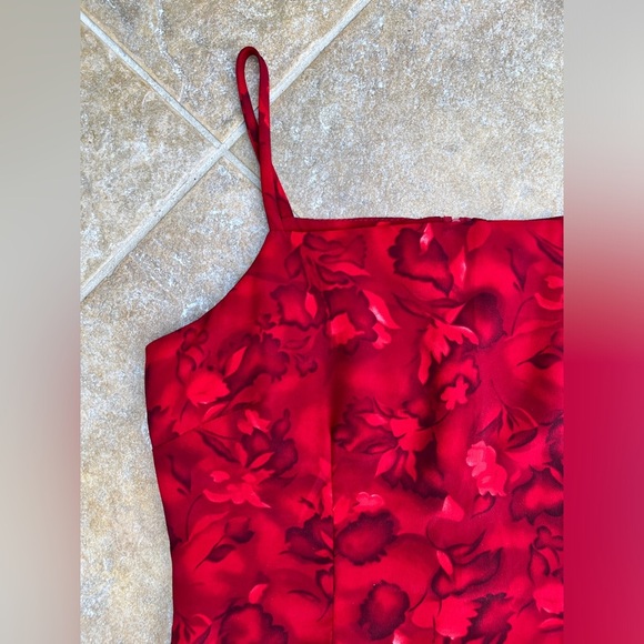 Vintage 90s Reitman’s Red Floral Mini Dress Coquette Soft Girl Summer Festival M - Picture 5 of 10